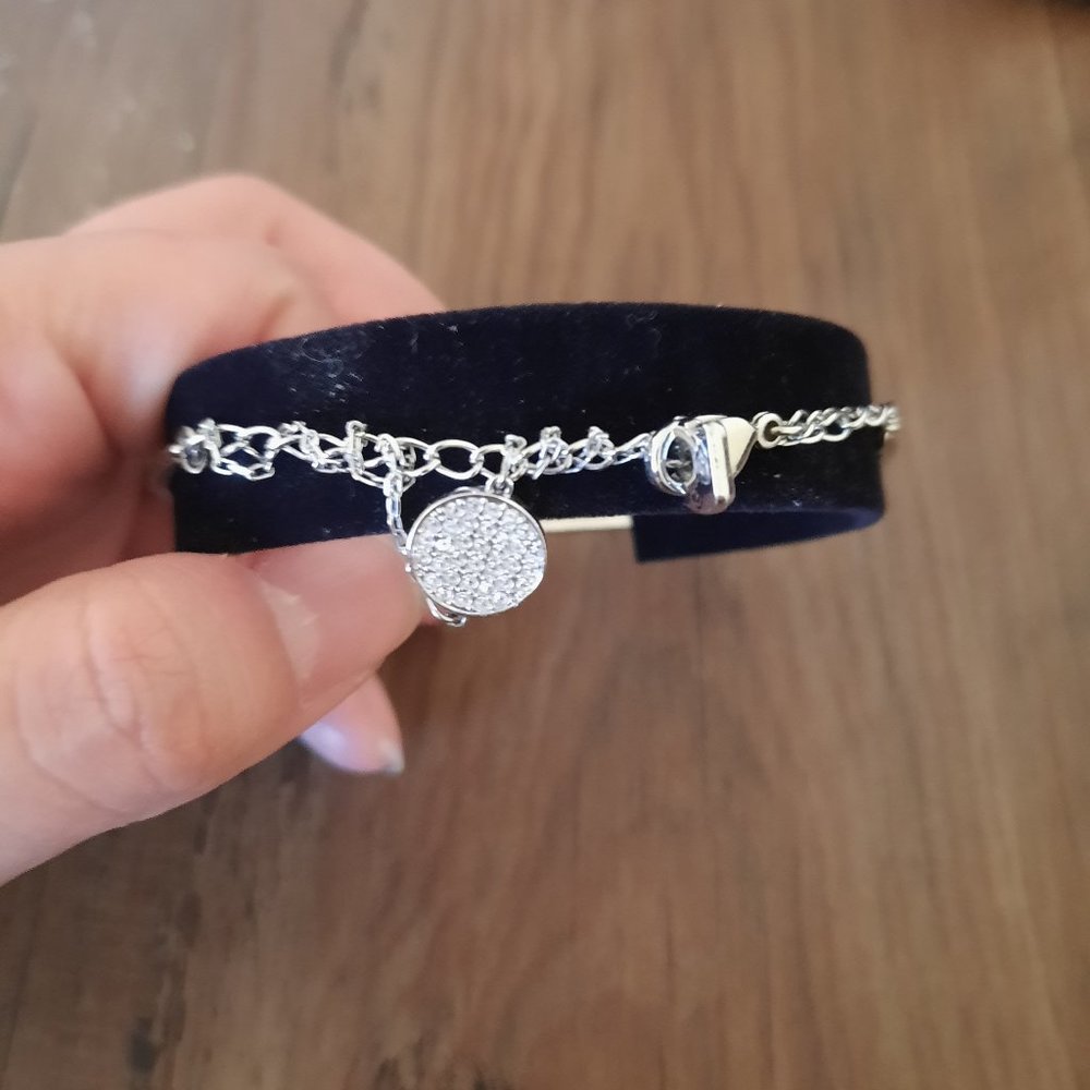 Swarovski Bangle bracelet crystal Silver Clear White